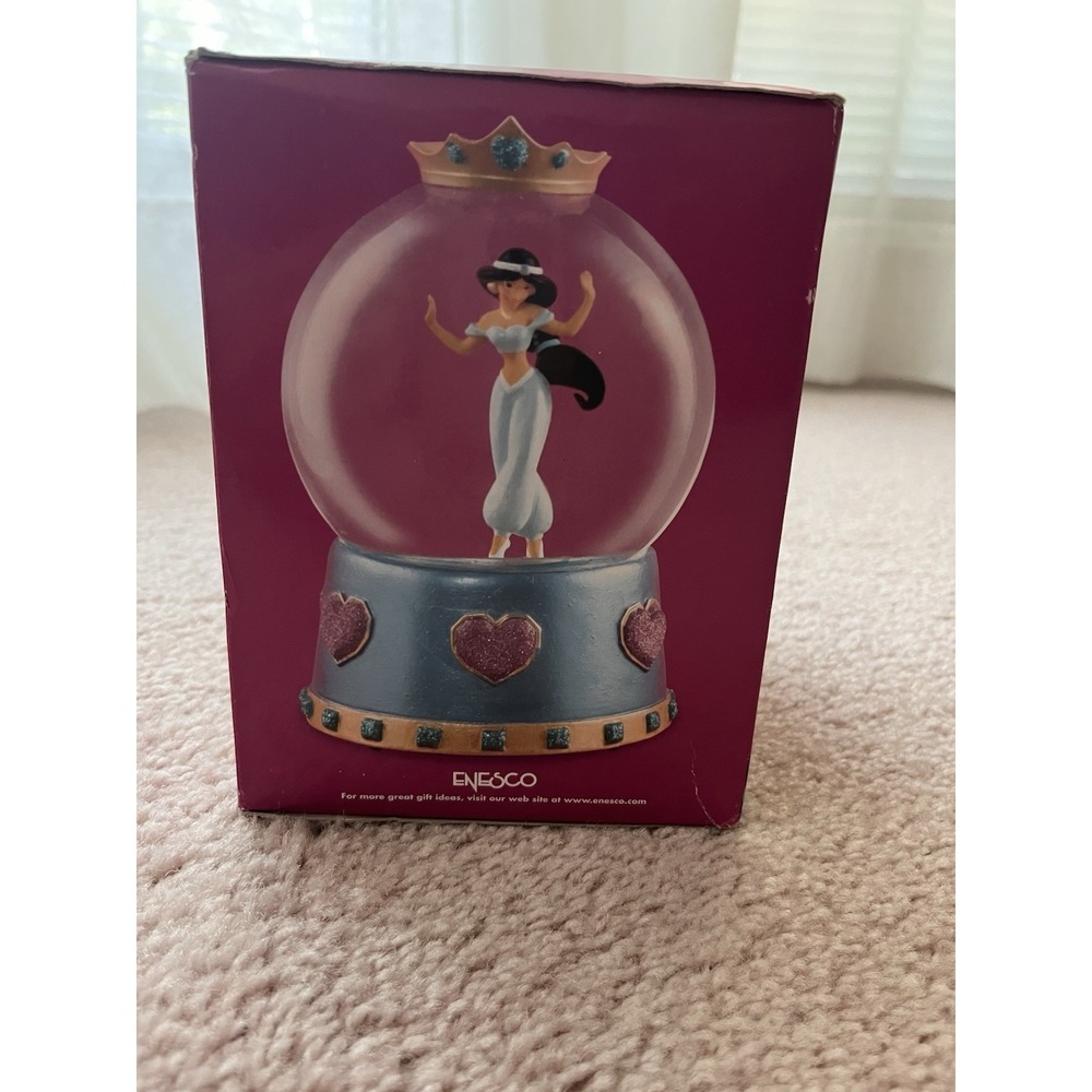 Enesco Disney Princess Jasmine Musical Waterball Snow Globe "Fantasie Impromptu" - Picture 7 of 8